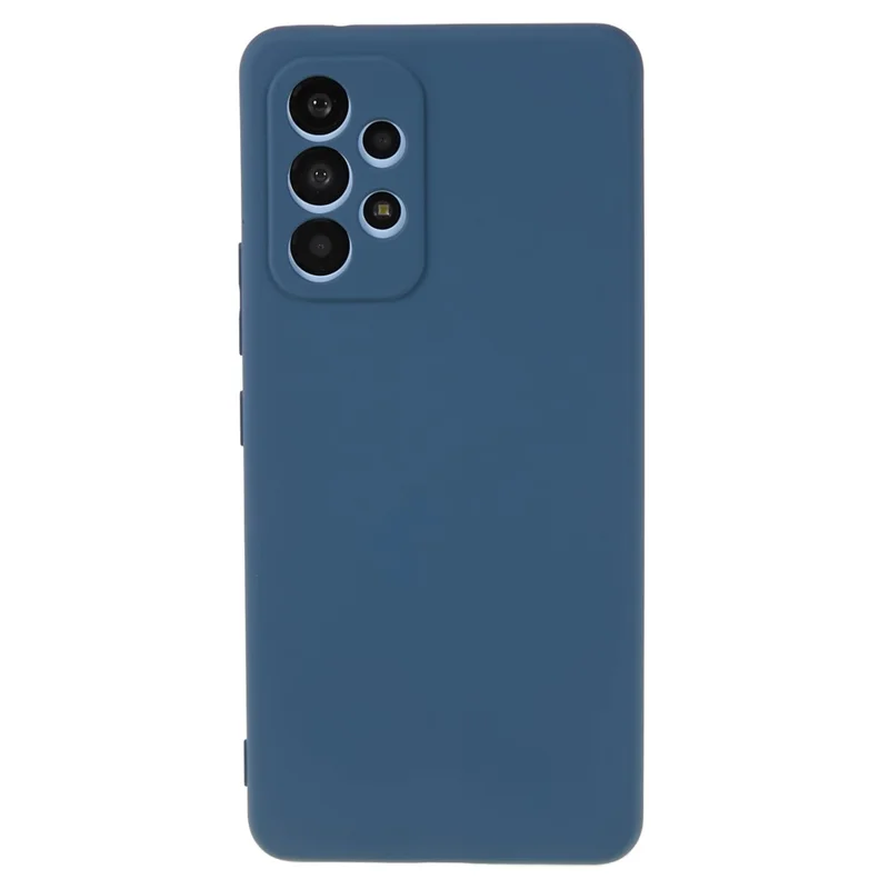 Coque de téléphone TPU avec doublure en fibre pour Samsung Galaxy A13 4G, surface caoutchoutée, housse de protection antichoc - Saphir