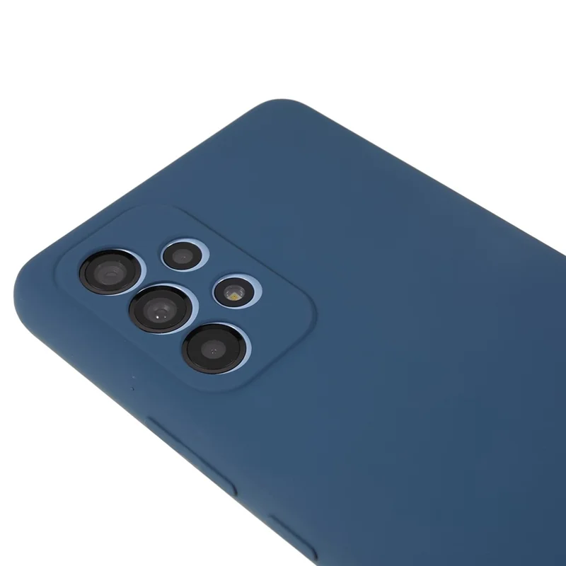 Coque de téléphone TPU avec doublure en fibre pour Samsung Galaxy A13 4G, surface caoutchoutée, housse de protection antichoc - Saphir