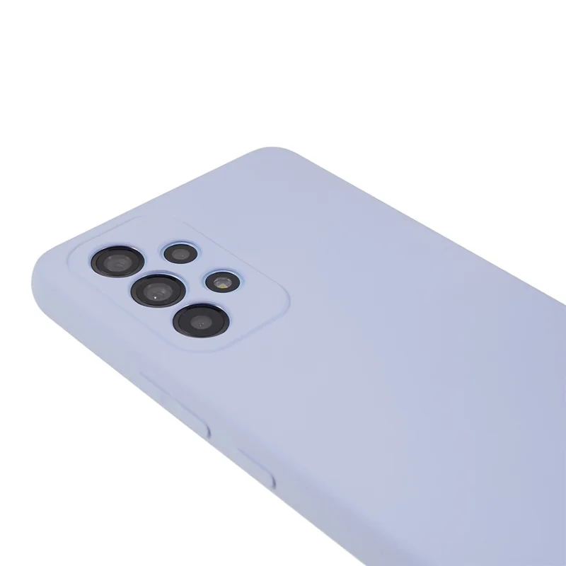 For Samsung Galaxy A13 4G Fiber Lining TPU Phone Case Rubberized Surface Shockproof Phone Cover - Light Purple