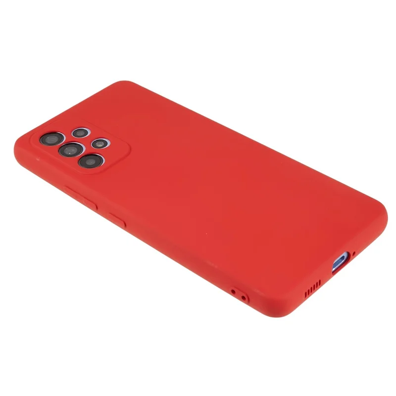 Para Samsung Galaxy A13 4G Fiber Reining Case de Teléfono TPU Cubierta de Teléfono a Prueba de Amortiguadores de Superficie de Goma - Rojo