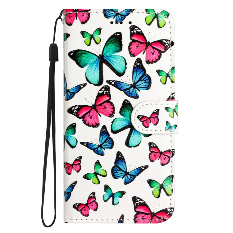 Pour Motorola Moto G10 / G30 / G20 Étui antichoc Anti-Drop Wallet Phone Case Impression de motifs Housse en cuir - Couleur Papillon