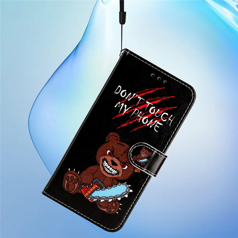 For Samsung Galaxy A23 5G (Global Version) Wallet Phone Case PU Leather Pattern Printing Stand Flip Cover - Don't Touch My Phone