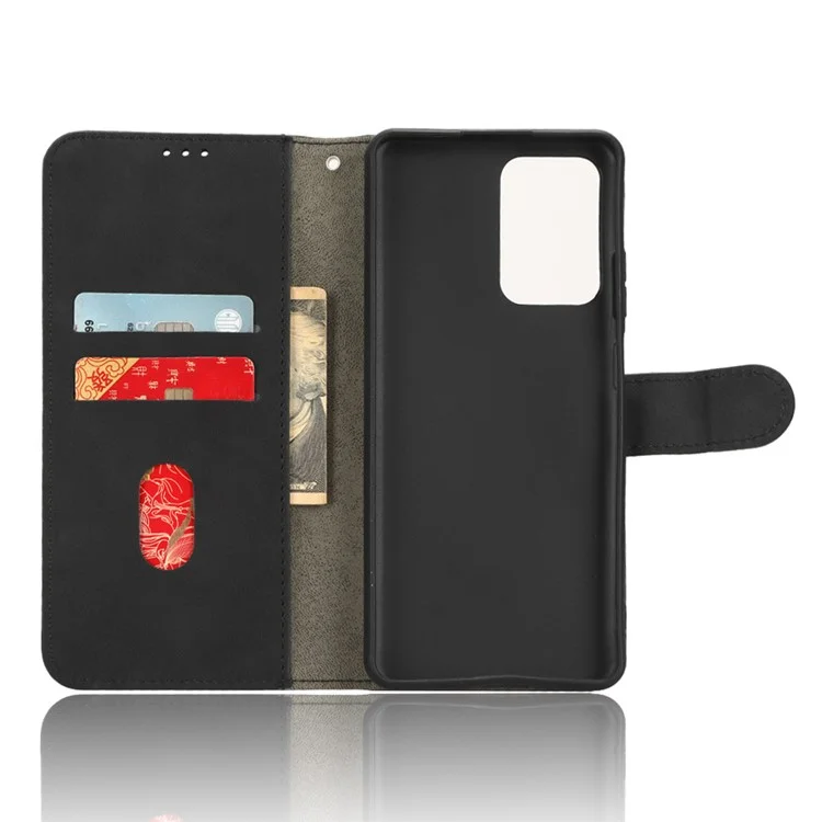 Per ZTE Blade V40 Pro Stand Wallet Leather Phone Case Skin-touch Mobile Phone Cover - Nero