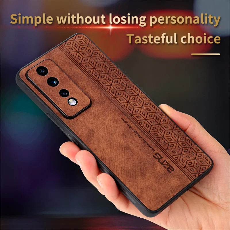 AZNS For Honor 80 GT 5G Imprinted Cell Phone Case PU Leather Coated TPU Back Cover - Green