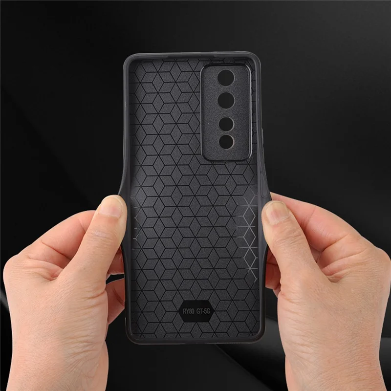 AZNS For Honor 80 GT 5G Imprinted Cell Phone Case PU Leather Coated TPU Back Cover - Green