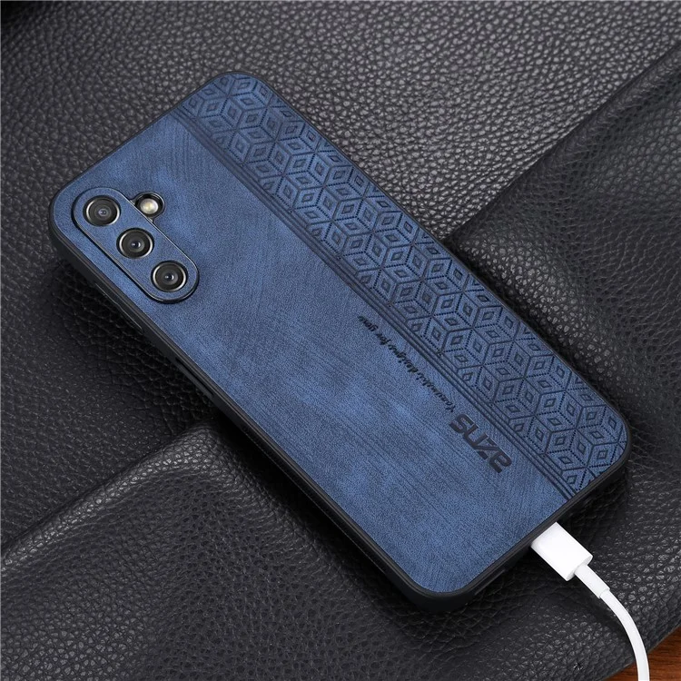 AZNS Para Samsung Galaxy A24 4G (162,1 x 77,6 x 8,3 mm) Capa de telefone anti-queda com textura impressa em couro PU + capa de telefone TPU - Marrom