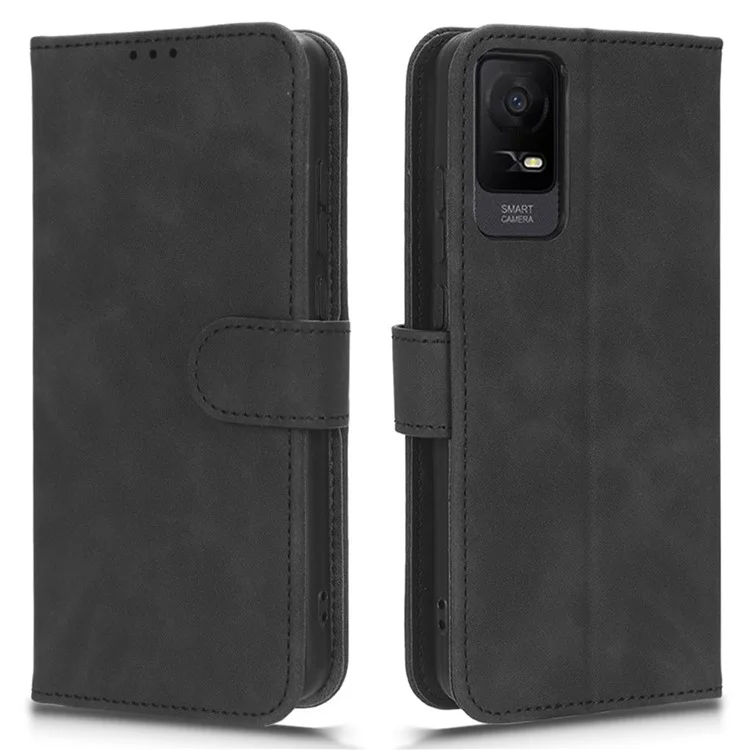 For TCL Ion X Stand Wallet  Leather Phone Case Full Protection Phone Cover - Black