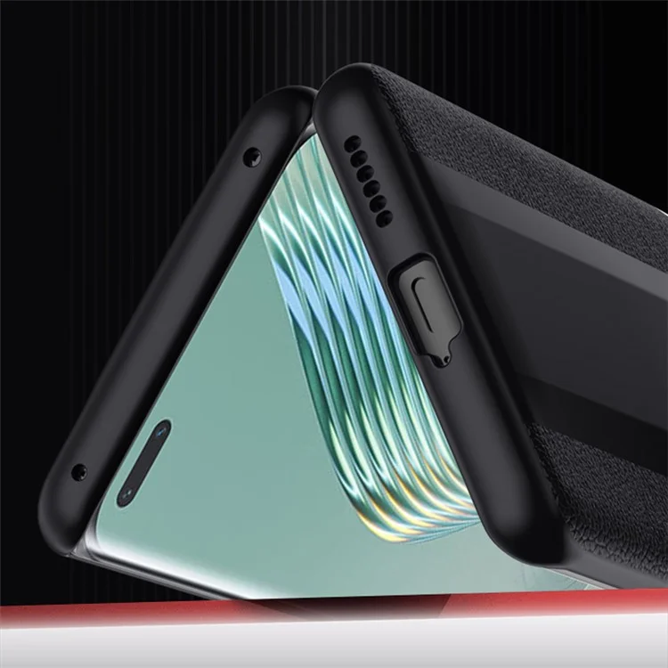 Pour Honor Magic5 Pro Authentine Cuir + PC Téléphone Protection de Camer - Noir