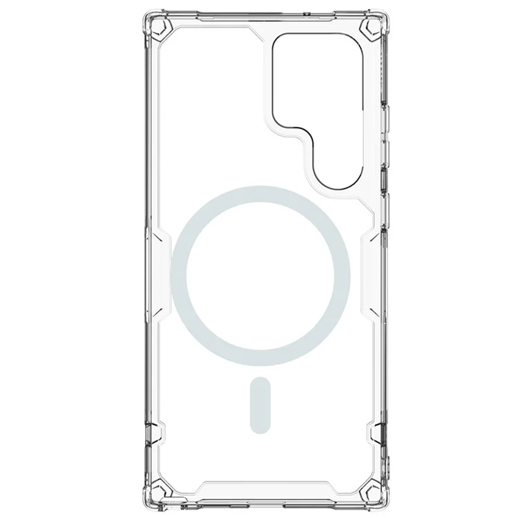 NILLKIN Nature Pro Series for Samsung Galaxy S23 Ultra Magnetic Clear Phone Case PC+TPU Mobile Phone Cover