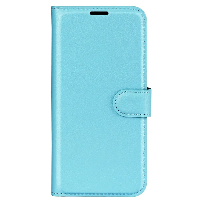 For Honor X9a 5G Leather Phone Case Stand Wallet Litchi Texture Full Protection Phone Cover - Blue
