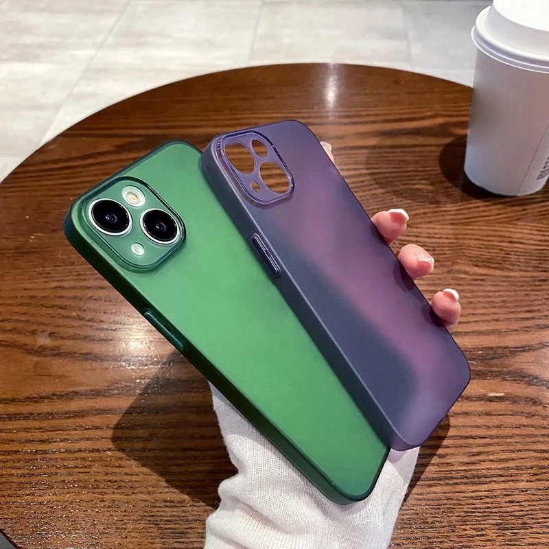 For iPhone 14 Ultra-Thin Matte Finish Phone Case Precise Cutout TPU Phone Cover - Transparent