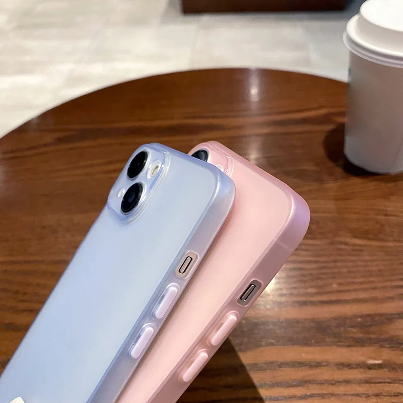 For iPhone 14 Ultra-Thin Matte Finish Phone Case Precise Cutout TPU Phone Cover - Transparent