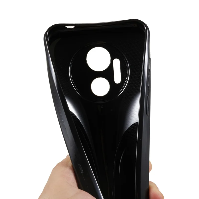 Dla Doogee X97 antypoślizgowa cienka obudowa na telefon antyrysik miękka osłona tylna z TPU - Czarny
