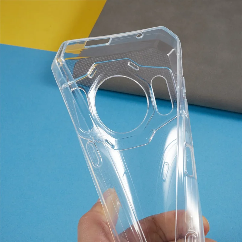 For Oukitel WP21 Soft TPU Shockproof Phone Case Camera Protection Phone Cover - Transparent
