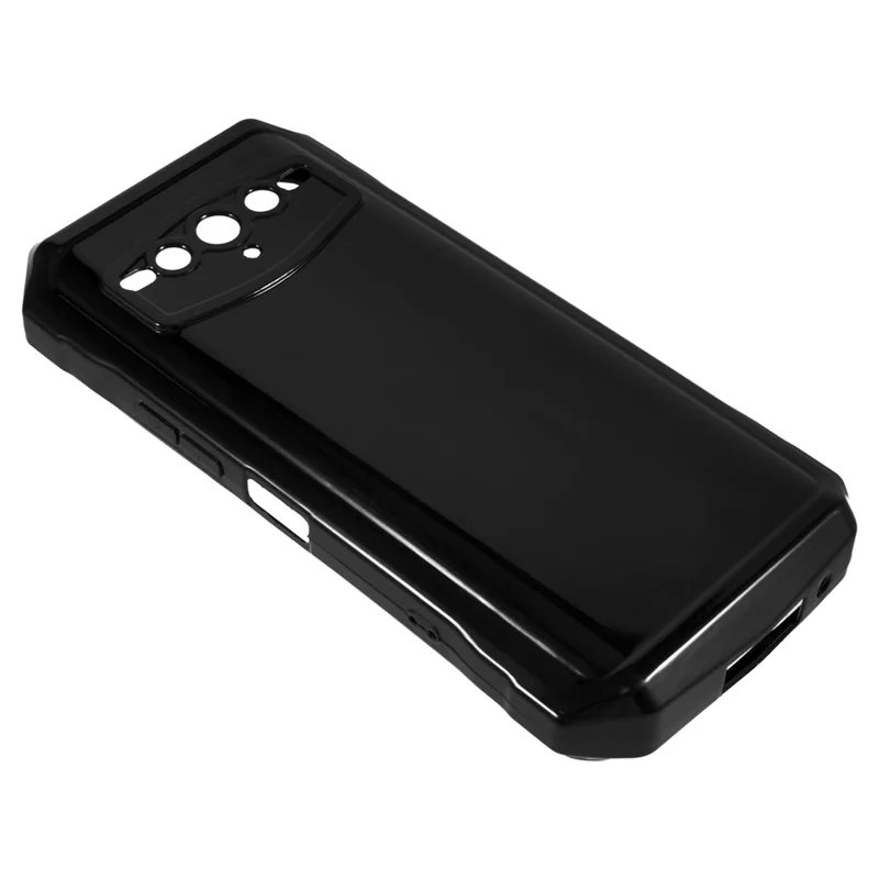 غطاء هاتف مرن من مادة TPU لهاتف Doogee V30، حماية للكاميرا، مقاوم للخدوش - أسود