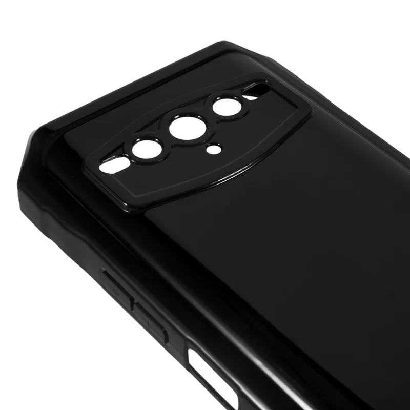 غطاء هاتف مرن من مادة TPU لهاتف Doogee V30، حماية للكاميرا، مقاوم للخدوش - أسود