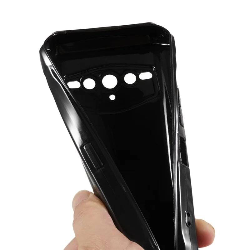 غطاء هاتف مرن من مادة TPU لهاتف Doogee V30، حماية للكاميرا، مقاوم للخدوش - أسود