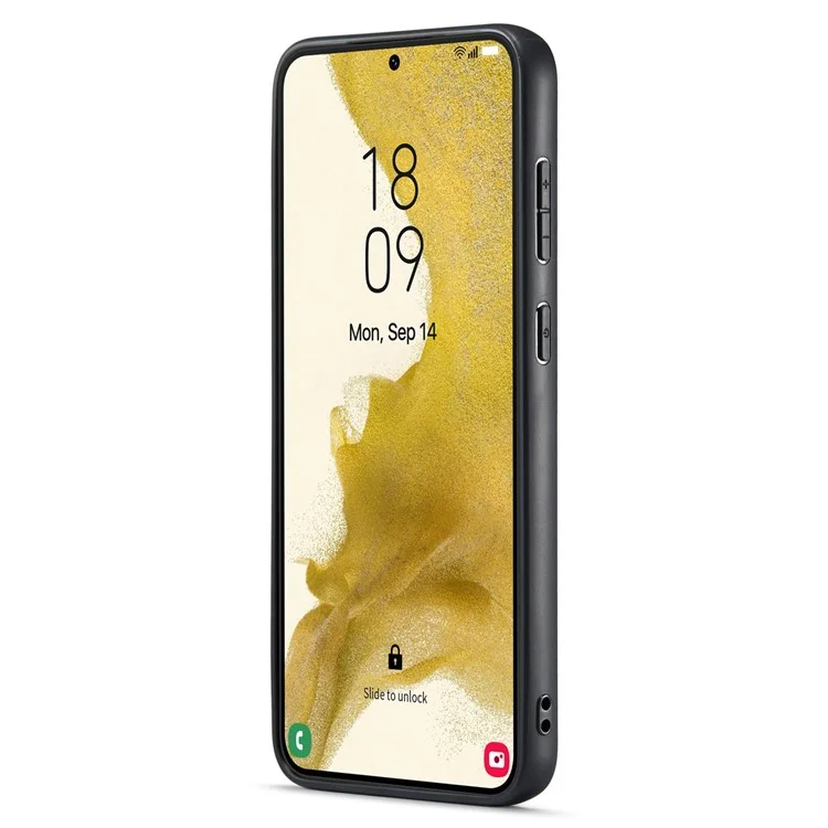 FIERRE SHANN Pour Samsung Galaxy S23 Étui pour téléphone portable Décoration matérielle Cuir PU+TPU - Motif rayé Litchi