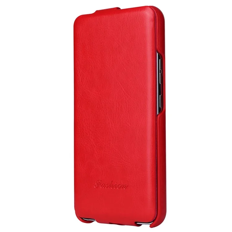 Für Samsung Galaxy S23 Vertical Flip Cover PU Leder Crazy Horse-Textur Handyhülle - Rot