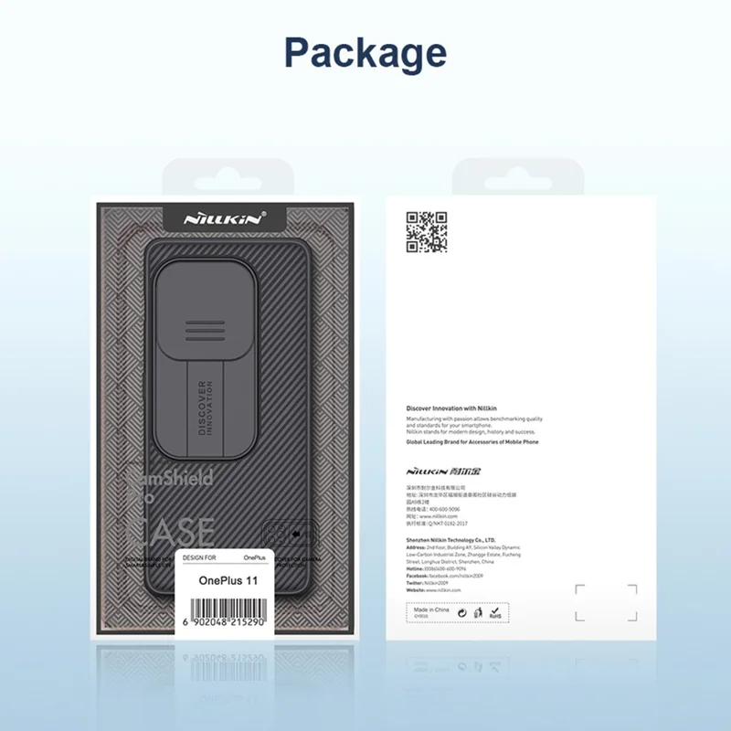 NILLKIN CamShield Pro para OnePlus 11 5G Capa de celular PC+TPU Capa deslizante da câmera - Preto