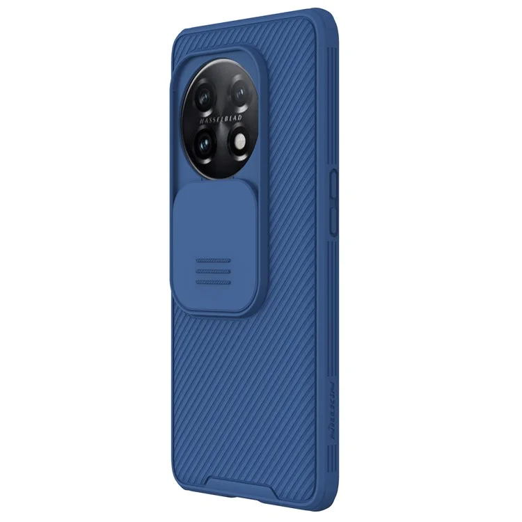 NILLKIN CamShield Pro pour OnePlus 11 5G Étui de téléphone en PC+TPU avec cache de caméra coulissant - Bleu