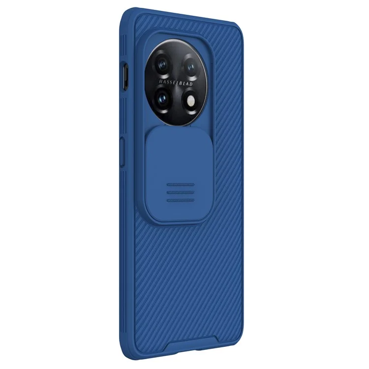 NILLKIN CamShield Pro pour OnePlus 11 5G Étui de téléphone en PC+TPU avec cache de caméra coulissant - Bleu