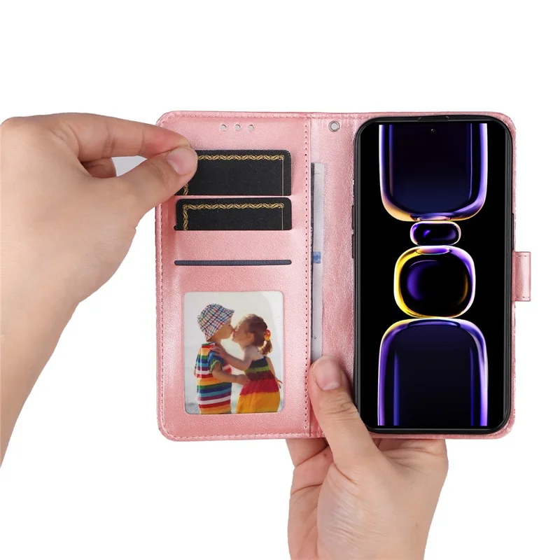 For Xiaomi Poco F5 Pro 5G / Redmi K60 Pro 5G / K60 5G Cell Phone Case Sunflower Imprinted Wallet Stand  Leather Cover - Pink