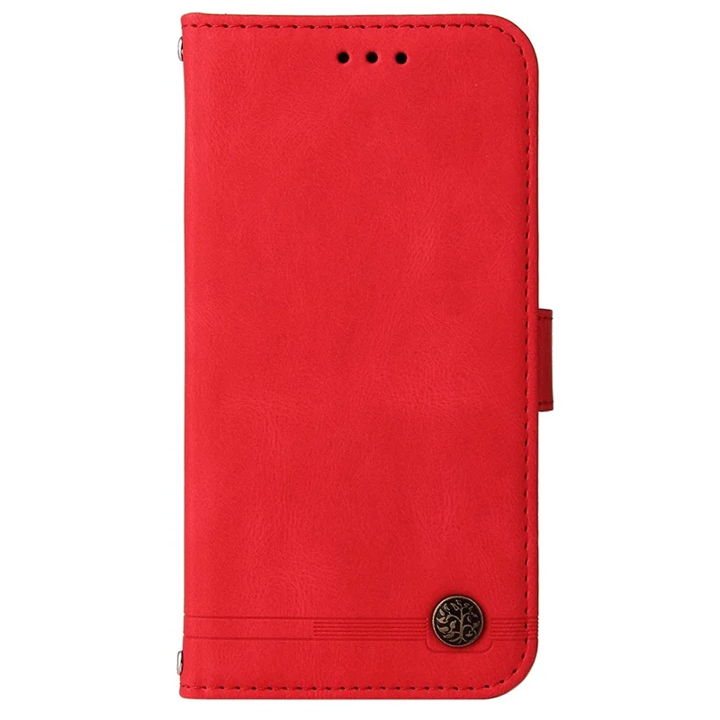 For vivo V25e 4G / V25 5G Leather Wallet Cases Skin Touch Phone Cover Stand with Strap - Red