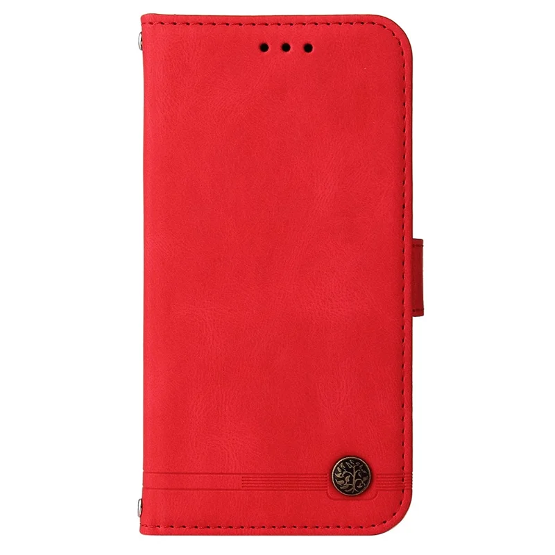 For Xiaomi Redmi 12C 4G / Redmi 11A 4G Leather Wallet Cases Skin Touch Phone Cover Stand with Strap - Red