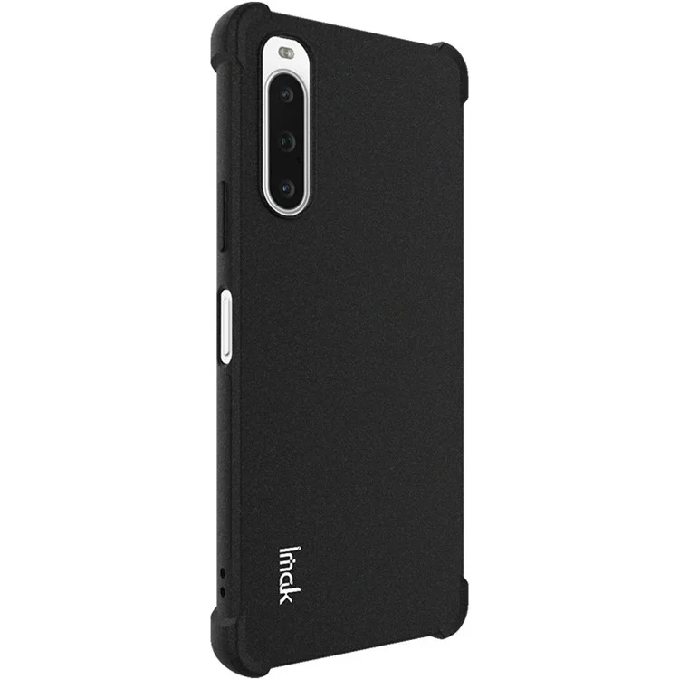 IMAK For Sony Xperia 10 V Matte Texture Four Corners Airbag Anti-Drop Phone Case TPU Cell Phone Shell - Black