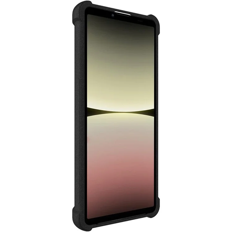 IMAK For Sony Xperia 10 V Matte Texture Four Corners Airbag Anti-Drop Phone Case TPU Cell Phone Shell - Black