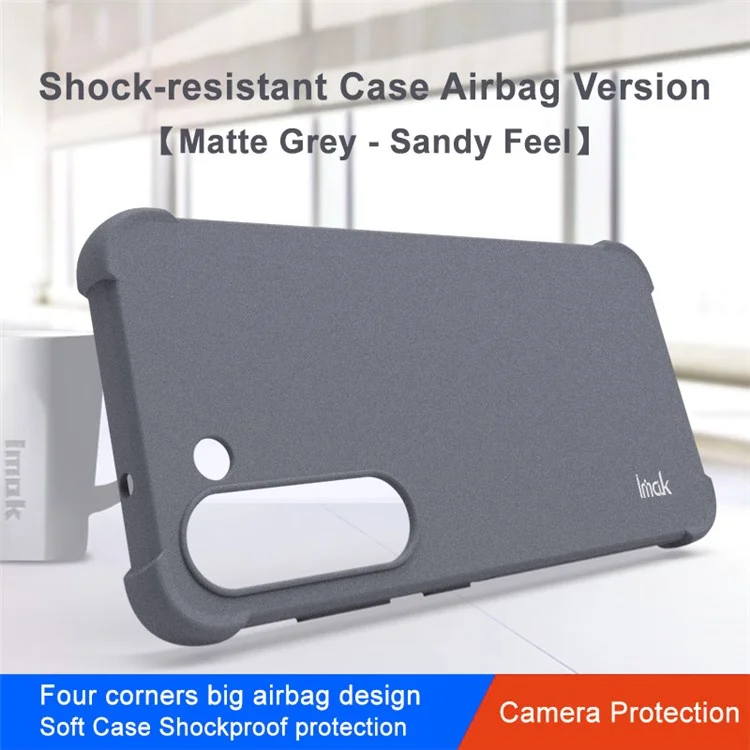 Чехол-накладка IMAK Matte для Samsung Galaxy S23, защитный угловой TPU-чехол с воздушными подушками - серый
