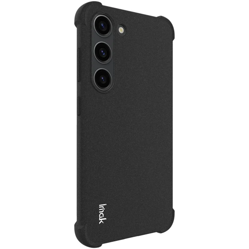 Coque pour téléphone portable IMAK pour Samsung Galaxy S23+, coque de téléphone mate TPU à coussins gonflables anti-chute aux quatre coins - Noir