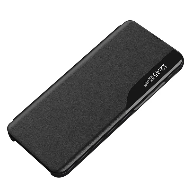 For Honor X9a 5G / Magic5 Lite 5G Capa Flip de Couro PU com Janela Lateral - Preta