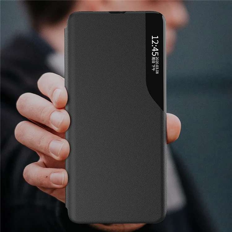 For Xiaomi Redmi 12C 4G Phone Case Folio Flip PU Leather Stand Cover - Black
