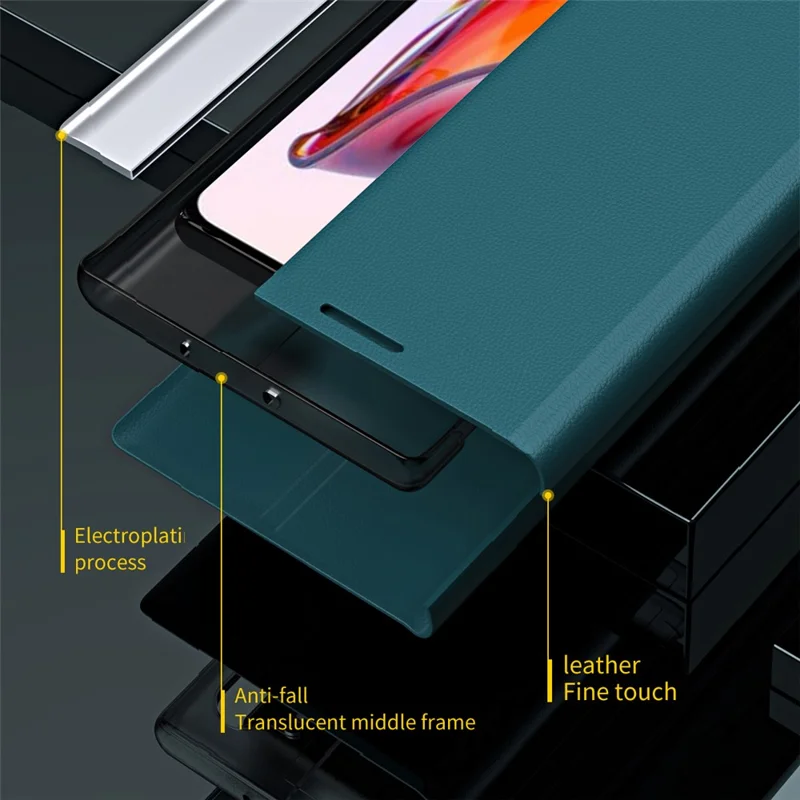 Para Xiaomi Redmi 12C 4G Funda de teléfono con tapa de piel PU y soporte - Zafiro