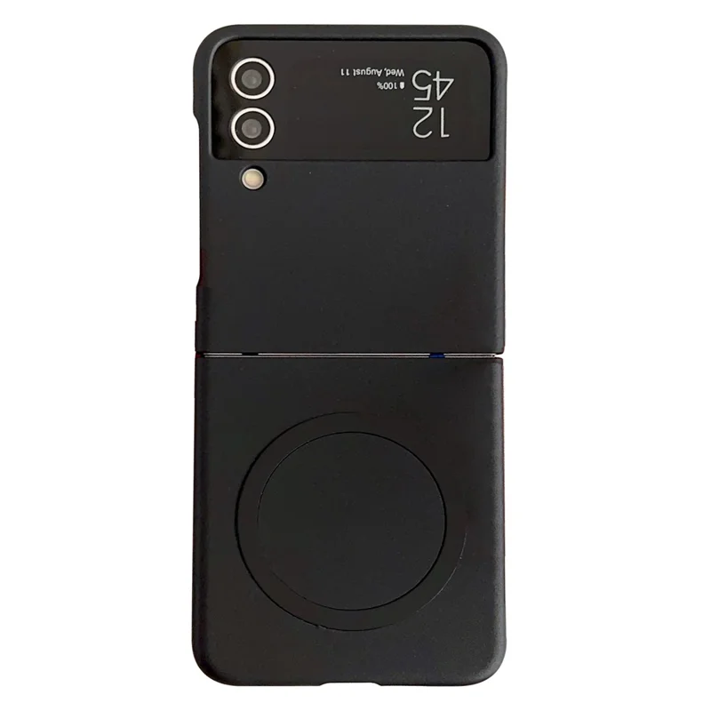 For Samsung Galaxy Z Flip4 5G Magnetic Case Phone Cover Skin-touch Hard PC Case - Black