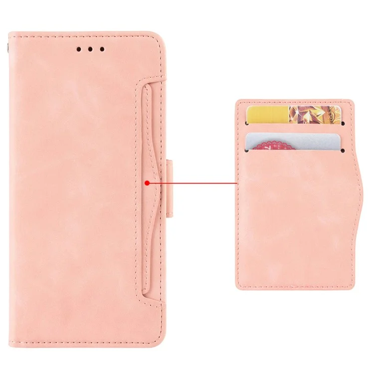 For vivo V27e 4G / S16e 5G PU Leather Wallet Case Multiple Card Slots Stand Phone Cover - Pink