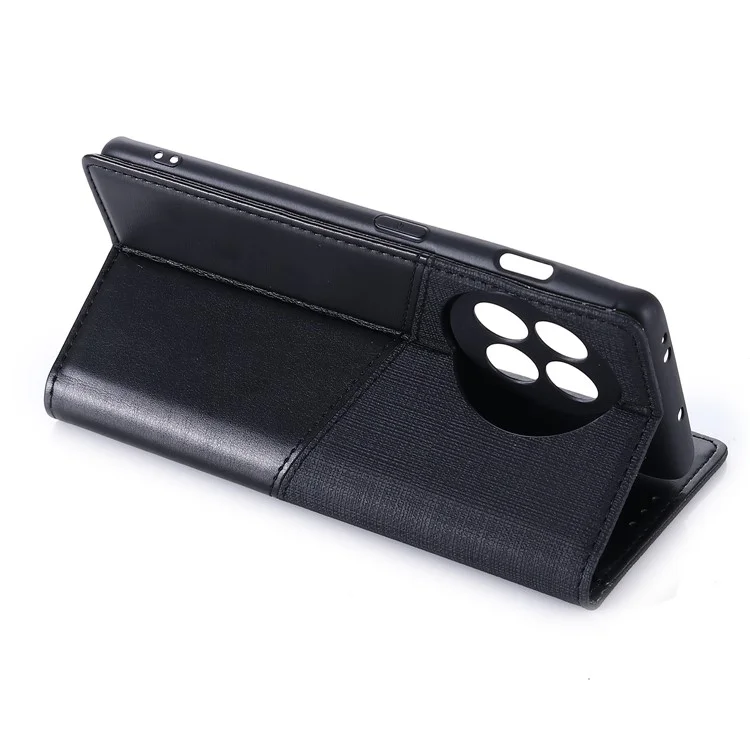MUXMA MX109 RFID Blocking Phone Case для OnePlus 11R 5G / Ace 2 5G, PU Leather Magnetic Wallet Cover Stand - Black