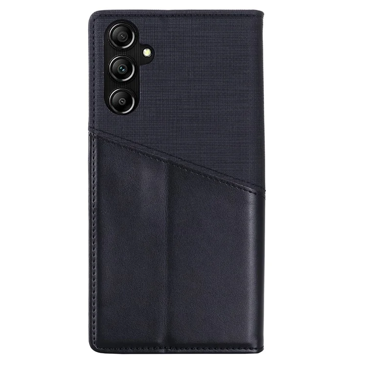 MUXMA MX109 Wallet Stand Case für Samsung Galaxy A14 4G / 5G, RFID blockierende PU-Lederhülle - Schwarz
