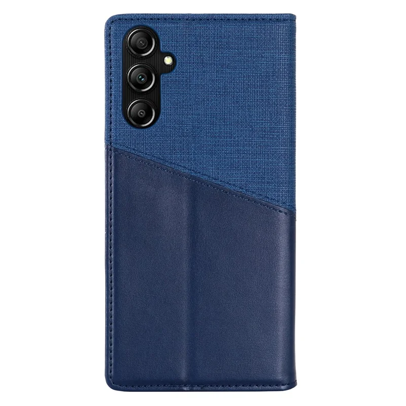 MUXMA MX109 Wallet Stand Case for Samsung Galaxy A14 4G / 5G , RFID Blocking PU Leather Phone Cover - Blue