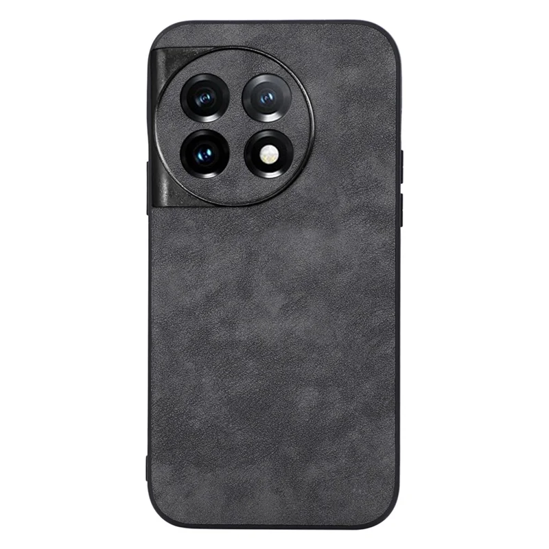 Para OnePlus Ace 2 5G / 11R 5G Capa de Telefone Móvel Texturizada à Prova de Pó de Couro PU + PC + TPU - Preto