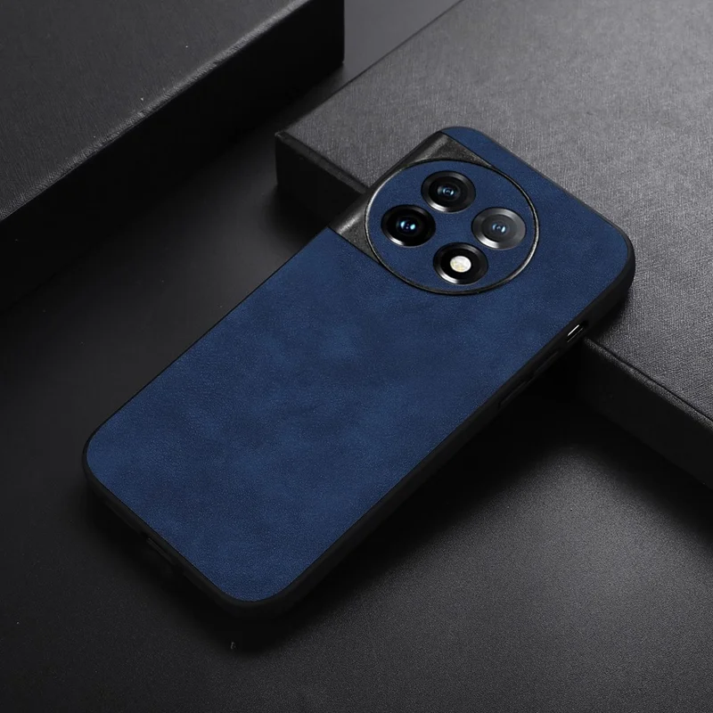 For OnePlus Ace 2 5G / 11R 5G Mobile Phone Case Textured Dustproof PU Leather+PC+TPU Phone Cover - Blue