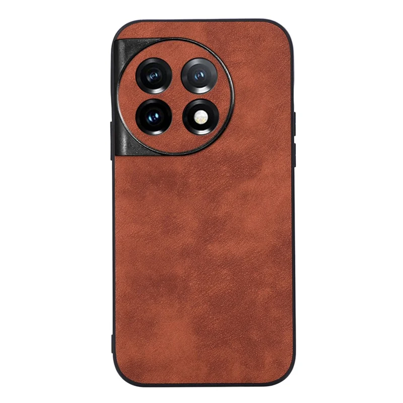 For OnePlus Ace 2 5G / 11R 5G Mobile Phone Case Textured Dustproof PU Leather+PC+TPU Phone Cover - Brown