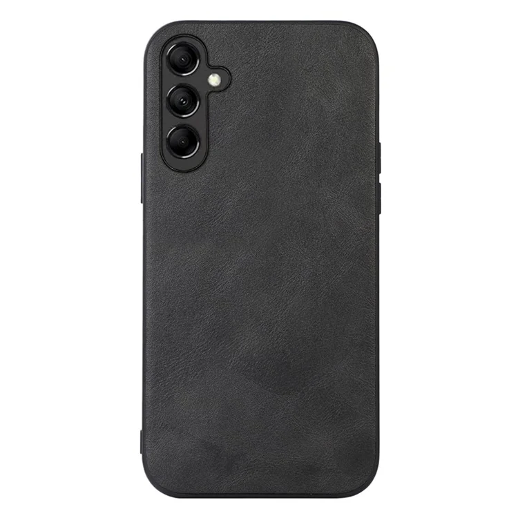 Phone Case For Samsung Galaxy A24 4G (162.1 x 77.6 x 8.3mm) , Cowhide Textured PU Leather Coated TPU+PC Protective Cover - Black