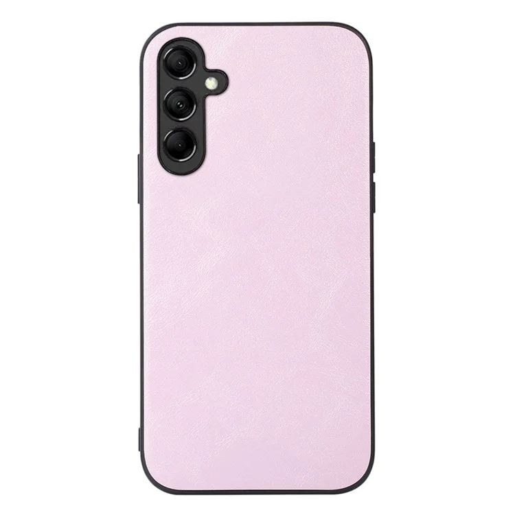 Phone Case For Samsung Galaxy A24 4G (162.1 x 77.6 x 8.3mm) , Cowhide Textured PU Leather Coated TPU+PC Protective Cover - Pink