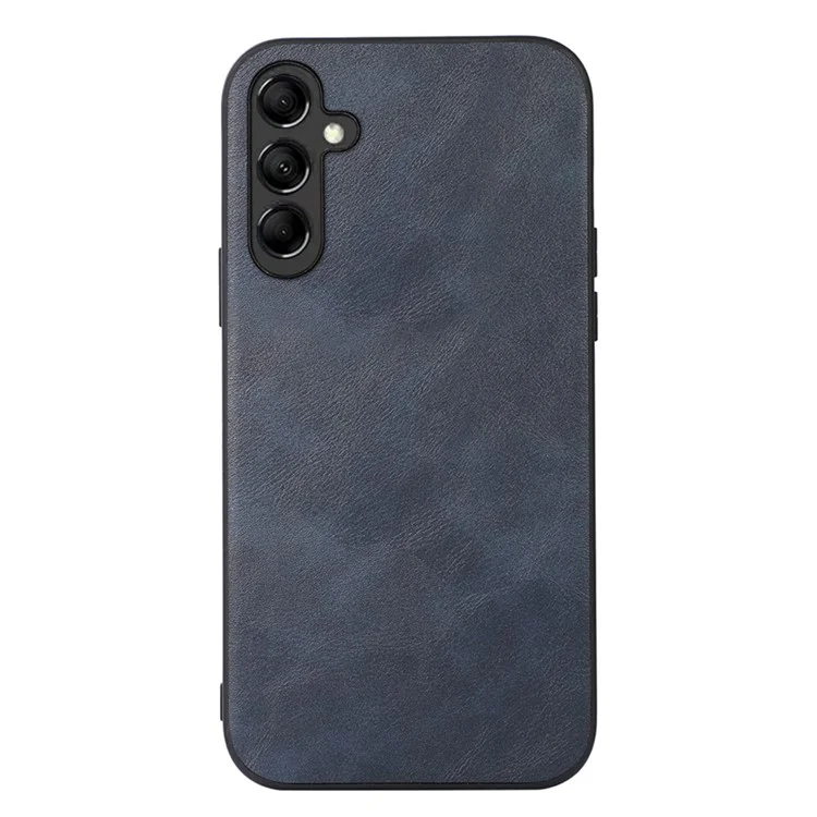 Phone Case For Samsung Galaxy A24 4G (162.1 x 77.6 x 8.3mm) , Cowhide Textured PU Leather Coated TPU+PC Protective Cover - Blue