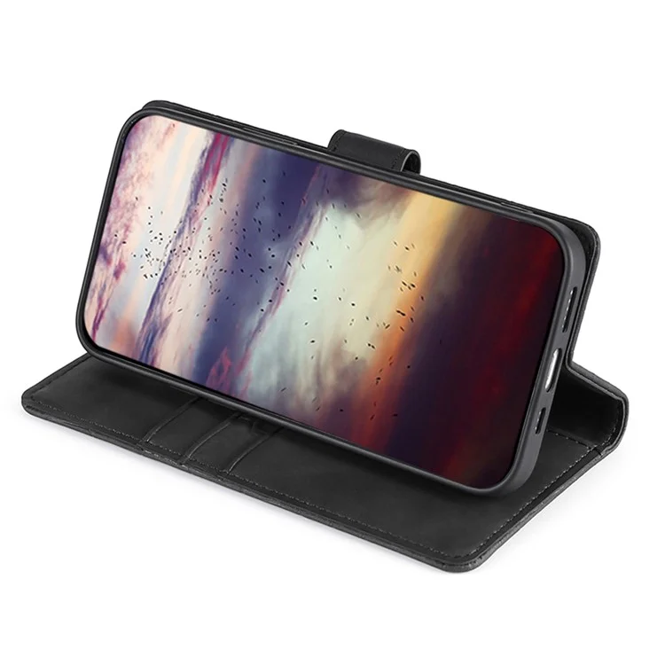 For Honor X8a 4G Skin-friendly Wallet Stand Phone Case Crocodile Texture PU Leather Phone Cover - Black