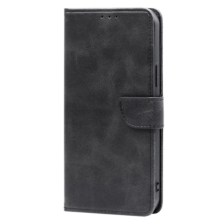 For Honor X8a 4G Cartera TPU+PU Funda de Teléfono de Cuero con Cierre Magnético y Soporte - Negro
