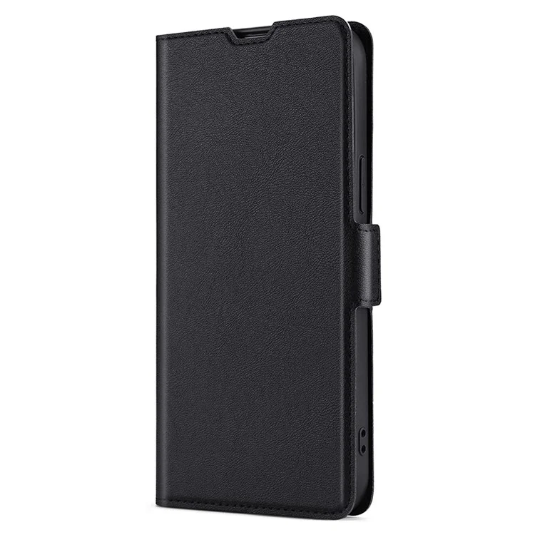 Étui de protection Pour Honor X8a 4G Ultra Mince en Cuir PU avec Support et Fente pour Carte - Noir